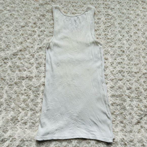 Old Navy White Ribbed Cotton Layer Thick Straps Tank Top Size Small - Picture 3 of 5